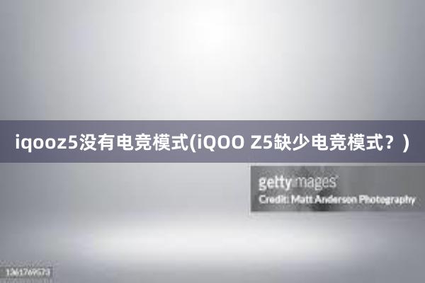 iqooz5没有电竞模式(iQOO Z5缺少电竞模式？)