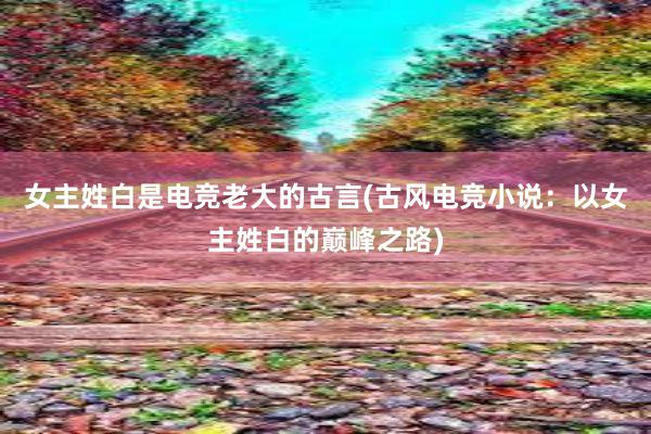 女主姓白是电竞老大的古言(古风电竞小说：以女主姓白的巅峰之路)