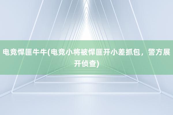 电竞悍匪牛牛(电竞小将被悍匪开小差抓包，警方展开侦查)