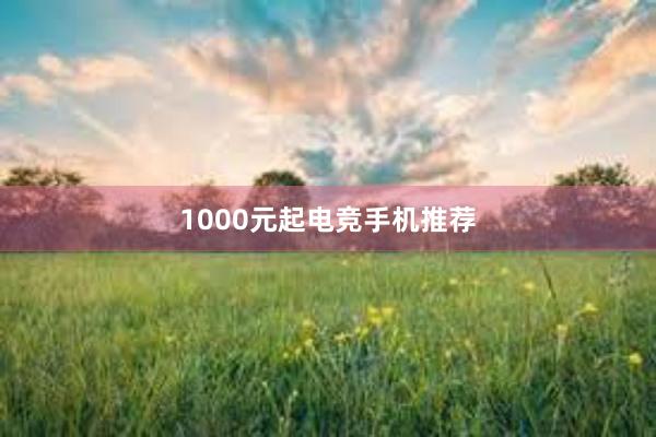 1000元起电竞手机推荐