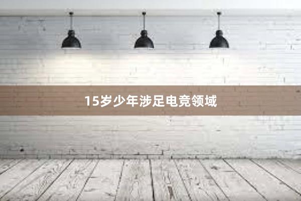 15岁少年涉足电竞领域