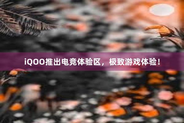 iQOO推出电竞体验区，极致游戏体验！