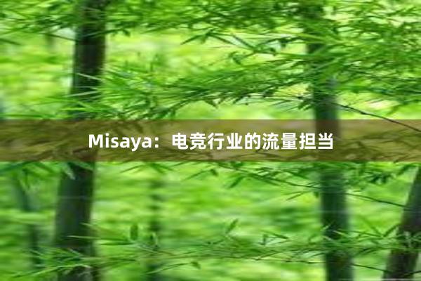 Misaya：电竞行业的流量担当