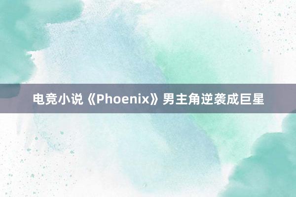 电竞小说《Phoenix》男主角逆袭成巨星