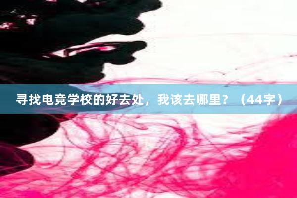 寻找电竞学校的好去处，我该去哪里？（44字）